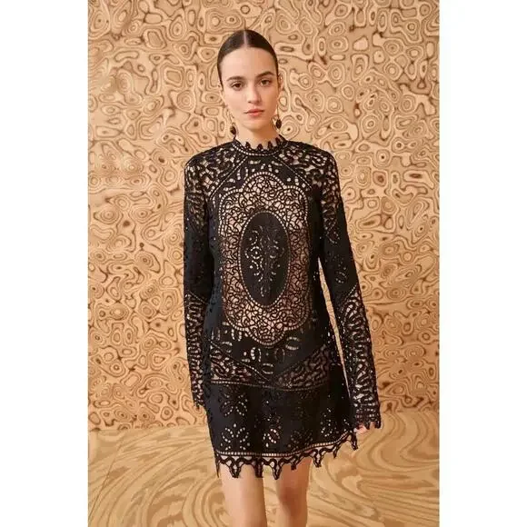 Ulla Johnson Linen Eleni Lace Dress, $990 NWT, Size 6, 70% Off! #1043 - Picture 2 of 7